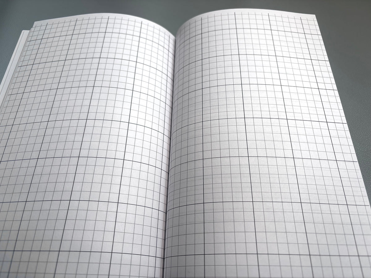 Grid Notebook with Watercolor Cover