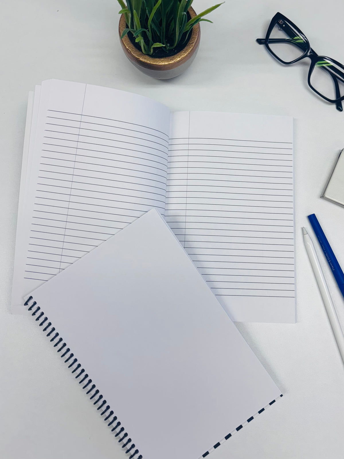 Blank Page Notebook with Watercolor Cover