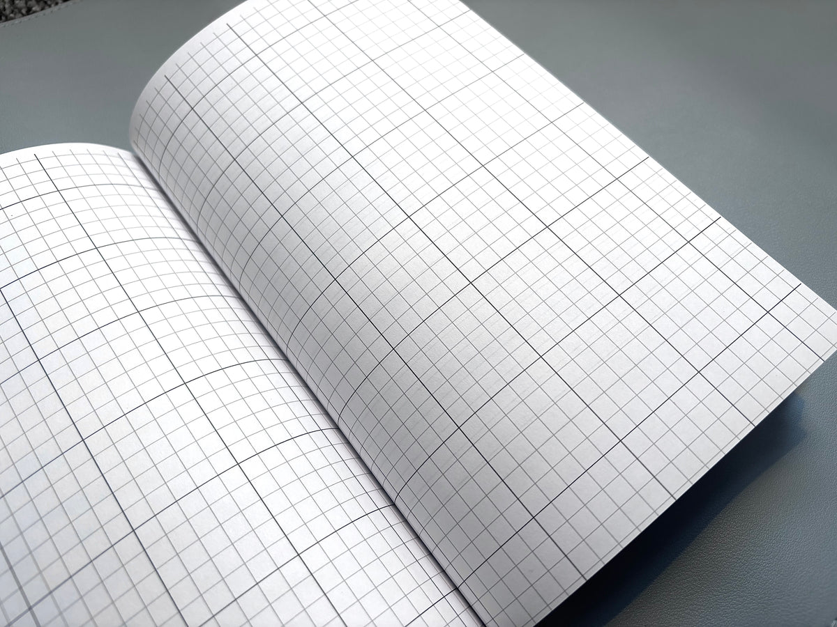 Grid Notebook with Watercolor Cover