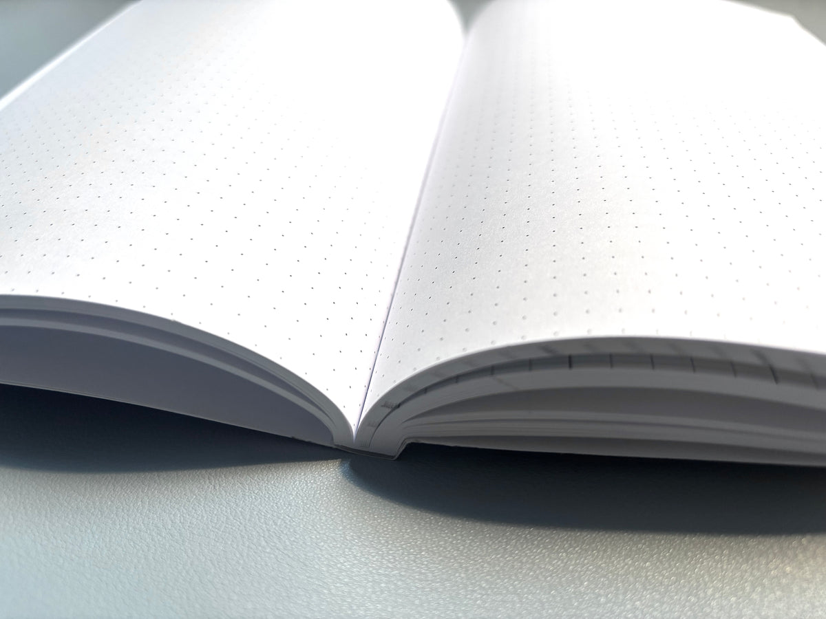Grid Notebook with Watercolor Cover