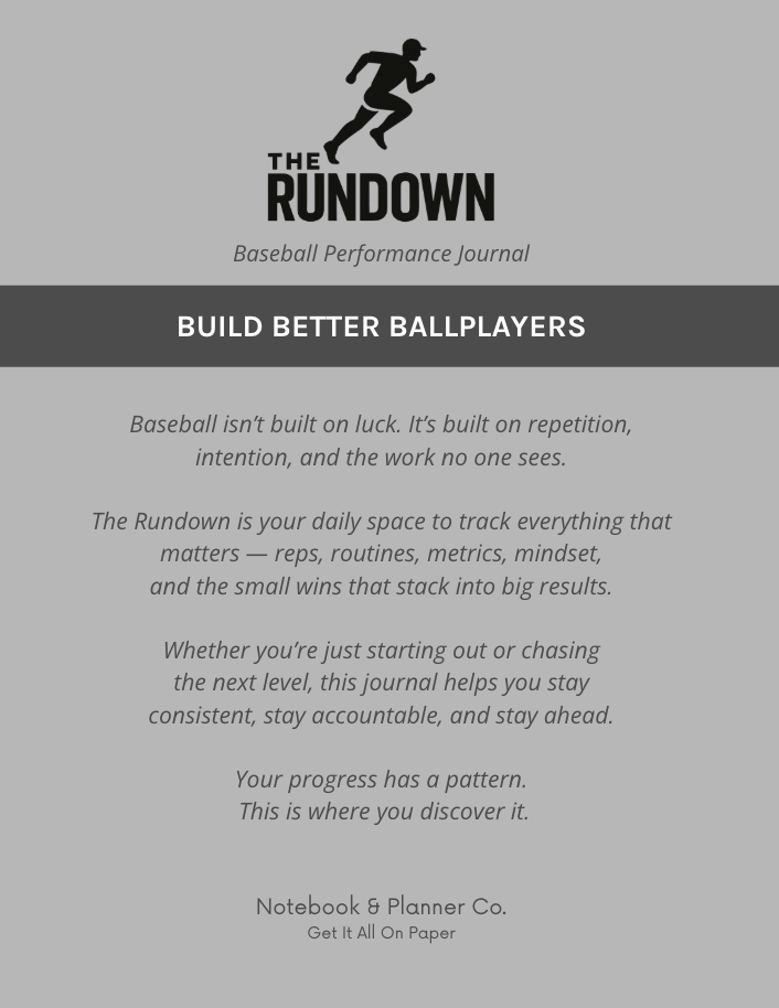 The Rundown: Baseball Performance Journal (Second Baseman's Edition)